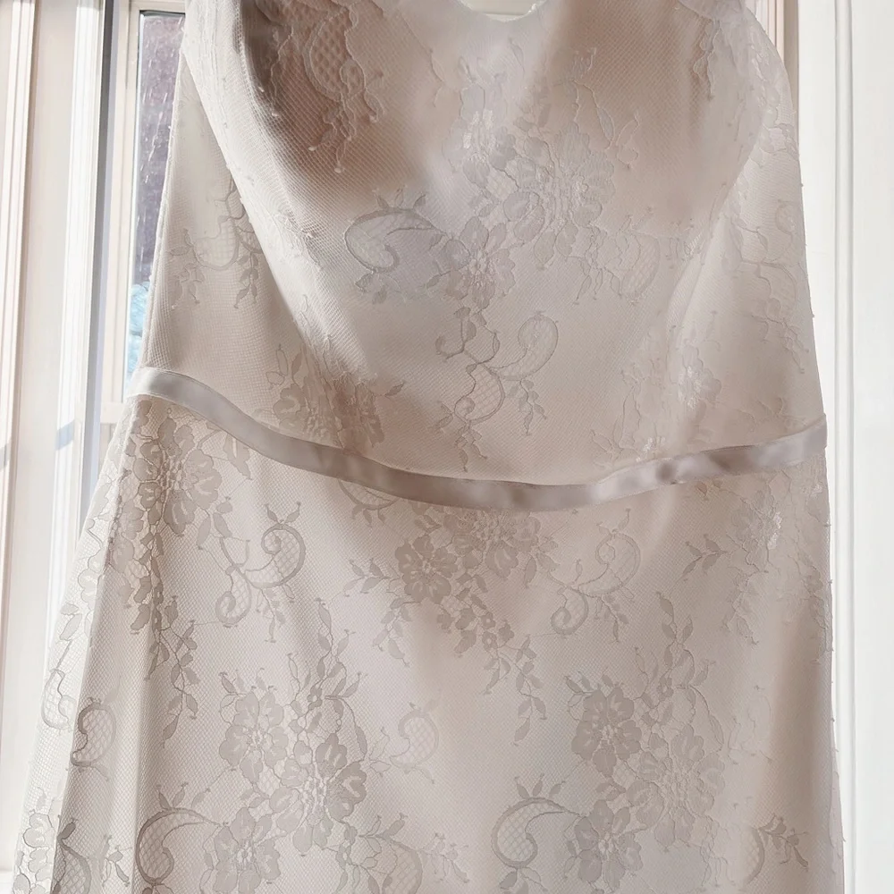 Ivory Lace Strapless Wedding Dress - NWT - Picture 2 of 16